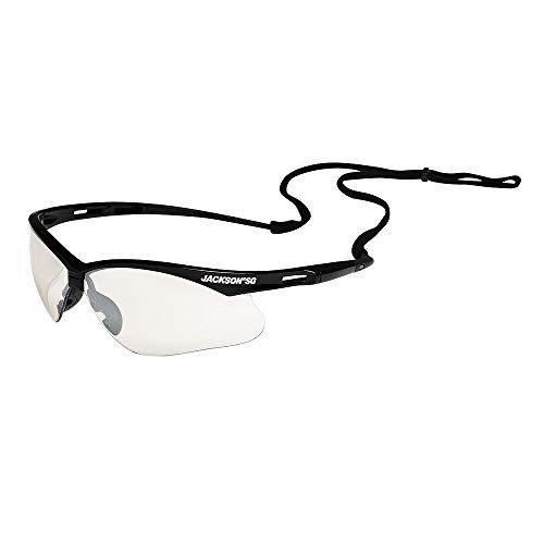 JACKSON SAFETY 138-50004 SG Series Safety Glasses, Indoor-Outdoor/Polycarbonate/Anti-Scratch Lens, Black