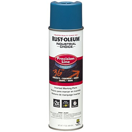 RUST-OLEUM 647-203031 17-OZ. INDUSTRIAL CAUTION BLUE WATER BASED