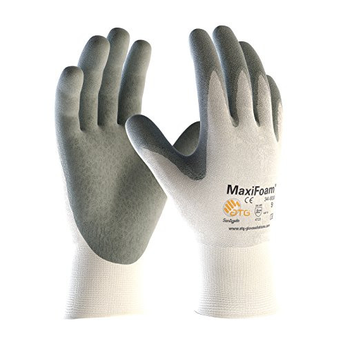 PIP 112-34-800/S PREM GRY FOAM NIT  COATED PALM / FINGERTIPS WHT