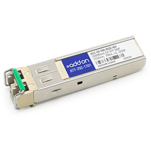 ADD-ON GLC-ZX-SM-RGD-AO ADDON CISCO GLC-ZX-SM-RGD COMPATIBLE TAA COMPLIANT 1000BASE-ZX SFP TRANSCEIVER (