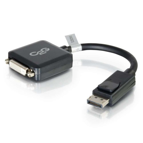 C2G 54321 8IN DISPLAYPORT MALE TO SINGLE LINK DVI-D FEMALE ADAPTER CONVERTER - BLACK (TAA