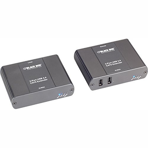 BLACK BOX IC402A-R2 EXTENDS USB 2.0 UP TO 100 METERS OVER CATX UTP CABLE.
