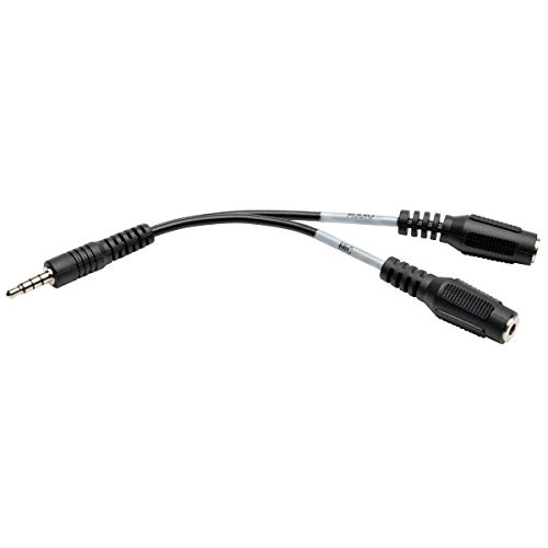 TRIPP LITE P318-06N-MFF 6IN AUDIO SPLITTER 2X3 POSITION TO 4-POSITION 3.5MM 6INCH