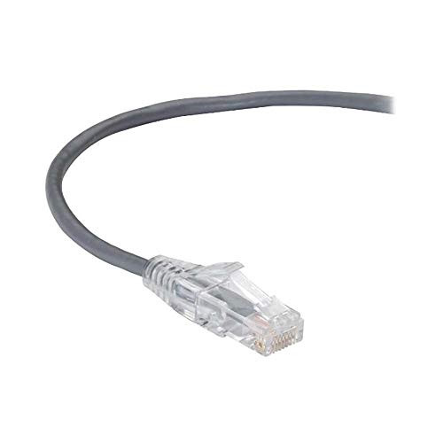 BLACK BOX C6PC28-GY-02 SLIM-NET CAT6 250-MHZ 28-AWG STRANDED ETHERNET PATCH CABLE - UNSHIELDED, PVC, SN