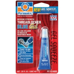 ITW PERMATEX INC PTX24005 Medium Strength Threadlocker Blue Gel Squeeze, 5g Gel Squeeze Applicator Blister Carded, Case of 6