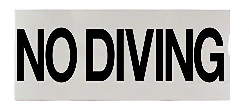 UNITED AQUA GROUP C621700 TILE NO-DIVE 6"X12" BLACK TEXT SINGLE 6X12 TILE NON-SKID