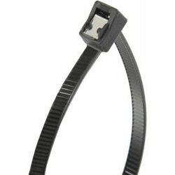 Gardner Bender 46-314UVBSC 14 Self-Cutting Cable Ties, Black, 50lb, 50/pk, 4 Max Dia, Twist Tail