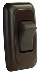 JR PRODUCTS342-12135 SINGLE RCKR SW ASS/W/BEZEL BRW