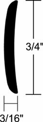 TACO METALS236-A510104TAL12DA ALUM EDGE TRIM 3/16 X 3/4