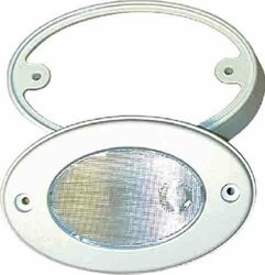 T-H MARINE232-LEDOCL2KDP LED OVAL LIGHT W/MOUNT RNG WHT