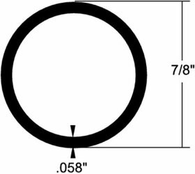 TACO METALS236-A237858BLY61 ALUM TUBE 7/8 X 6 FT