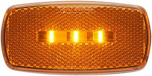 OPTRONICS158-MCL32ABBP LEDMARK LGHT OVL BLK BSE AMBER
