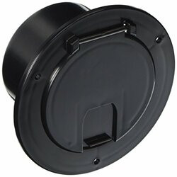 RV DESIGNER350-B113 DELUXE CABLE HATCH ROUND BLK