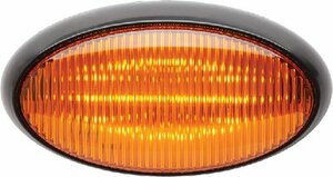 SEACHOICE590-1172 LED PORCH OVAL BLK BASE AMBER