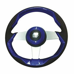 UFLEX216-GRIMANIBLS STEERING WHL-BLU GRIP SLVR SPK