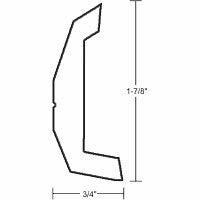 TACO METALS236-V213670WHA20D RIGID RUBRAIL 1-7/8INX20FT WHI