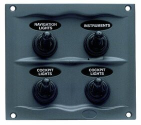 AFI/MARINCO/GUEST/NICRO/BEP969-9004WPW SWITCH PANEL 4 GANG WHITE