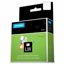 DYMO 30332 1IN X 1IN LABELS, 750 LABELS/ROLL, 1 ROLL/BOX