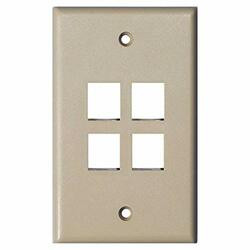 UNIRISE USA, LLC WP-4P-IVY 4PORT WALL PLATE, SINGLE GANG, IVORY