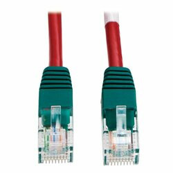 TRIPP LITE N010-010-RD 10FT CAT5E CAT5 MOLDED SNAGLESS CROSSOVER PATCH CABLE RJ45 RED 10FT