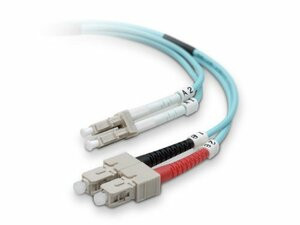 BELKIN COMPONENTS F2F402L7-10M-G LO MULTIMODE AQUA FO CBL  LC/SC;50/125;10GB;10M
