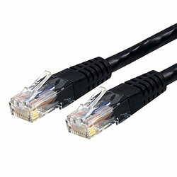 STARTECH.COM C6PATCH2BK 2FT BLACK CAT6 ETHERNET CABLE DELIVERS MULTI GIGABIT 1/2.5/5GBPS & 10GBPS UP TO