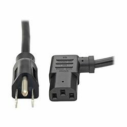 TRIPP LITE P006-006-13LA 6FT COMPUTER POWER CORD CABLE 5-15P TO LEFT ANGLE C13 10A 18AWG