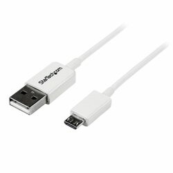 STARTECH.COM USBPAUB50CMW CHARGE OR SYNC YOUR MICRO USB DEVICES, WITH THIS HIGH-QUALITY WHITE USB 2.0 REPL