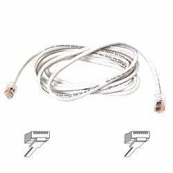 BELKIN COMPONENTS A3L980-10-WHT-S 10FT CAT6 SNAGLESS PATCH CABLE, UTP, WHITE PVC JACKET, 23AWG, 50 MICRON, GOLD PL