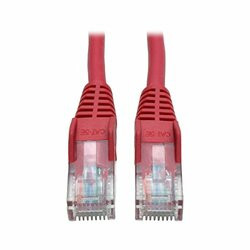 TRIPP LITE N001-003-RD 3FT CAT5E / CAT5 SNAGLESS MOLDED PATCH CABLE RJ45 M/M RED 3FT