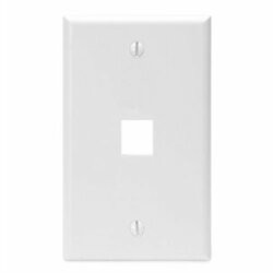 UNIRISE USA, LLC WP-1P-WHT 1PORT WALL PLATE, SINGLE GANG, WHITE