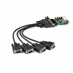 STARTECH.COM PEX4S953LP 4 PORT PCI EXPRESS RS232 SERIAL CONTROLLER CARD W/16950 UART/ASIX AX99100 - BI-D