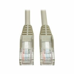 TRIPP LITE N001-012-GY 12FT CAT5E / CAT5 SNAGLESS MOLDED PATCH CABLE RJ45 M/M GRAY 12FT