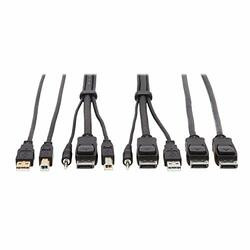 TRIPP LITE P783-010-DPU DISPLAYPORT KVM CABLE KIT - DP, USB, 3.5 MM AUDIO (3XM/3XM) + USB (M/M) + DP (M/