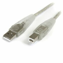 STARTECH.COM USB2HAB6T 6 FT TRANSPARENT USB 2.0 CABLE - A TO B