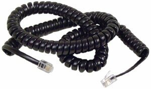 BELKIN COMPONENTS F8V101-12-BK COILED TELEPHONE HANDSET CORD - RJ-11 (M) - RJ-11 (M) - 12 FT - BLACK