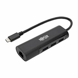 TRIPP LITE U460-003-3A1GB PORTABLE USB 3.1 GEN 1 GIGABIT ETHERNET ADAPTER WITH 3-PORT HUB, THUNDERBOLT 3 C