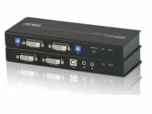 ATEN CE604 DVI DUAL VIEW KVM EXTENDER UP TO 200 FT.3 YEARS WARRANTY