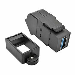 TRIPP LITE U325-000-KPA-BK USB 3.0 KEYSTONE PANEL MOUNT COUPLER ANGLED F/F ALL IN ONE BLACK