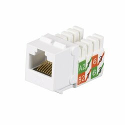 BLACK BOX FMT639-R3 GIGATRUE2 CAT6 JACK, UNIVERSAL WIRING, COMPONENT LEVEL, SINGLE PACK, WHITE