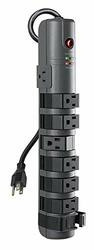 BELKIN COMPONENTS BP108000-06 BELKIN 8-OUTLET PIVOT-PLUG POWER STRIP SURGE PROTECTOR WITH 6-FOOT POWER CORD, 1