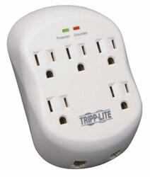 TRIPP LITE SK5TEL-0 SURGE PROTECTOR WALLMOUNT DIRECT PLUG IN 5 OUTLET RJ11 1080 JOULES