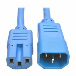 TRIPP LITE P018-003-ABL HEAVY-DUTY COMPUTER POWER CORD, 15A, 14 AWG (IEC-320-C14 TO IEC-320-C15), BLUE,