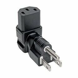 TRIPP LITE P006-000-DA NEMA 5-15P TO IEC-320-C13 DOWNWARD POWER ADAPTER - 10A, 125V, BLACK