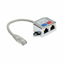 TRIPP LITE N035-001 2-TO-1 RJ45 SPLITTER ADAPTER CABLE, 10/100 ETHERNET CAT5/CAT5E (M/2XF), 6 IN.