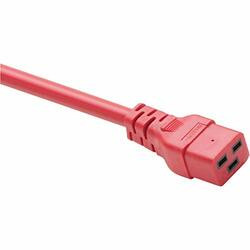 UNIRISE USA, LLC PWCD-C19C20-20A-04F-RED 4FT RED C19-C20 PDU POWER CORD, SJT, 20AMP, 250V