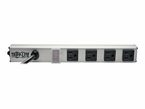 TRIPP LITE PS120410 4-OUTLET POWER STRIP NEMA 5-15R 5-15P 10FT CORD 12 INCHES METAL