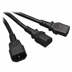 TRIPP LITE P004-006-2C13 6FT COMPUTER POWER CORD EXTENSION CABLE C14 TO 2XC13 10A 18AWG