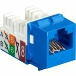 BLACK BOX FMT630-R3 GIGATRUE2 CAT6 JACK, UNIVERSAL WIRING, COMPONENT LEVEL, SINGLE PACK, BLUE