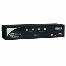 TRIPP LITE B006-VUA4-K-R 4-PORT DESKTOP KVM SWITCH AUDIO, 2-PORT USB, ON-SCREEN DISPLAY & CABLES
